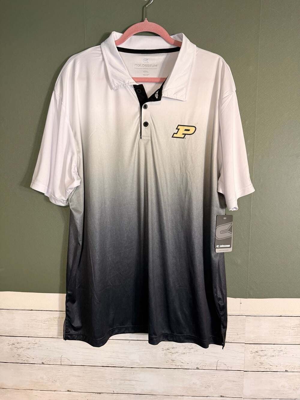NWT Purdue Boilermakers‎ Ombre Polo Shirt Men's XXL Big 10